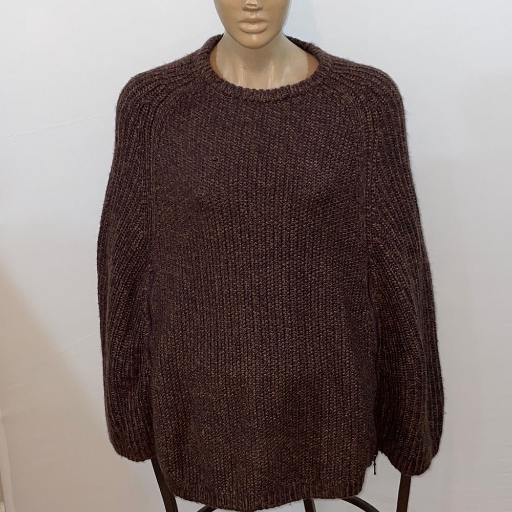 The Limited Scandal Collection Zippered Sweater Cape Poncho Brown XS/ S